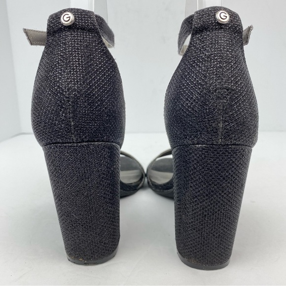 G By Guess size 8 Women’s Shantel Black Ankle Strap Heels Sandals - Picture 4 of 9